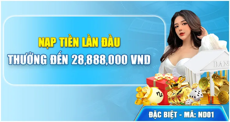 Nạp tiền lần đầu nhận thưởng lên tới 28.888 điểm